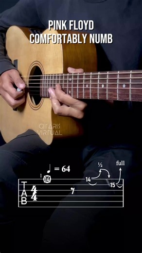 Pink Floyd - Comfortably Numb (1st solo tab) #guitartutorial | Guitar