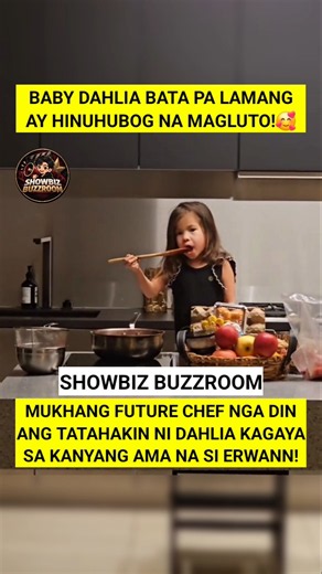 BABY DAHLIA BATA PA LAMANG AY HINUHUBOG NA SA PAGLULUTO!🥰 #annecurtis #dahliaheussaff #erwanheussaff