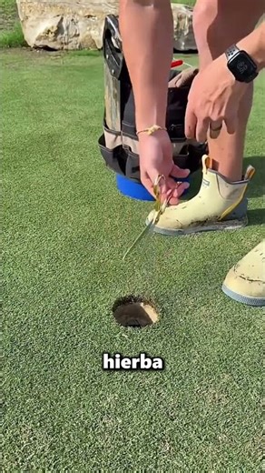 This is how golf course holes are made 🤯