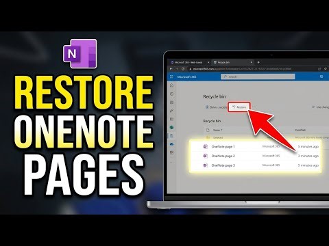 How to restore OneNote pages using Microsoft 365 recycle bin - Full Guide