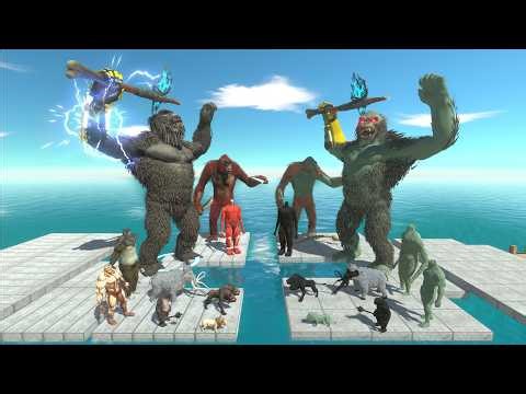 Kong and Tittans vs Alien Itself - Animal Revolt Battle Simulator