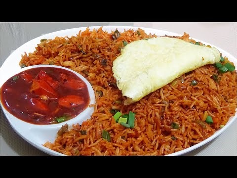Street Style Triple Schezwan Rice | Indo-Chinese Special | Full Meal in One Plate