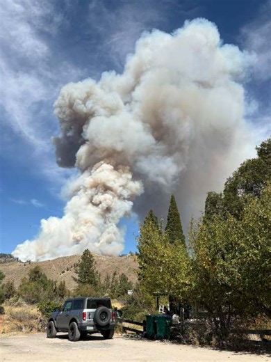 New wildfire starts near site of Hawk Fire