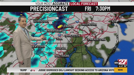 Partly cloudy and breezy today with some pop-up showers