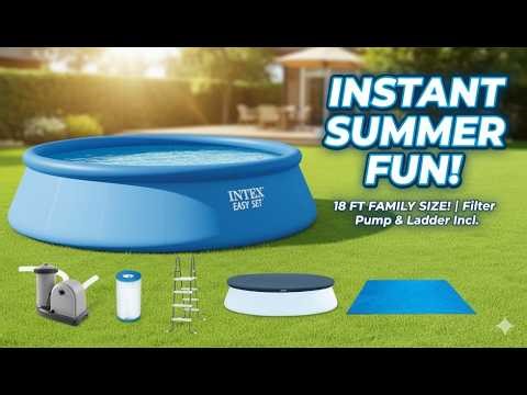 INTEX 18ft Easy Set Pool Review – Large Inflatable Pool Worth It?