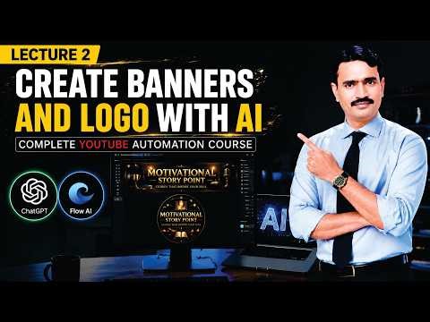 Create Banners & Logo with AI | YouTube Automation Course Lecture 2