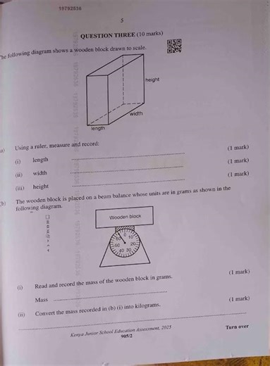 2025 Integrated Science Paper 2 KJSEA Past Paper