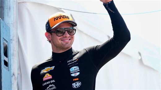 Pato O'Ward reaches the top of the Indianapolis 500 speed chart on the 3rd day of practice