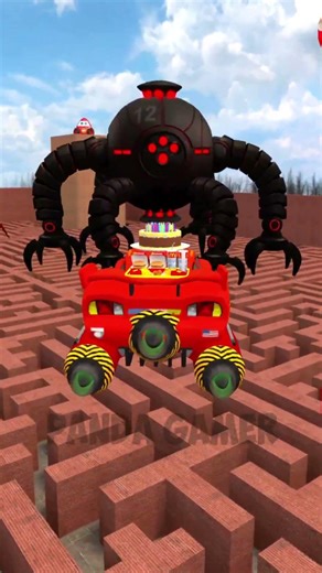 POU LIGHTNING MCQUEEN HUNGRY FOOD DELIVERING CARS BIG MAZE Garry's Mod