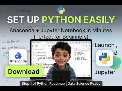 How to Install Anaconda & Open Jupyter Notebook | Python Setup for Beginners
