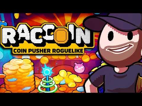 NEW Coin Pusher Game! - Raccoin Coin Pusher Roguelike
