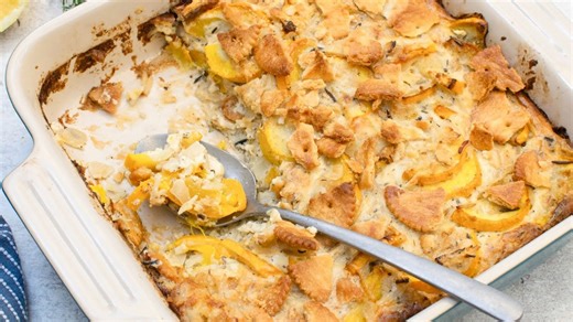 Cheesy squash casserole recipe