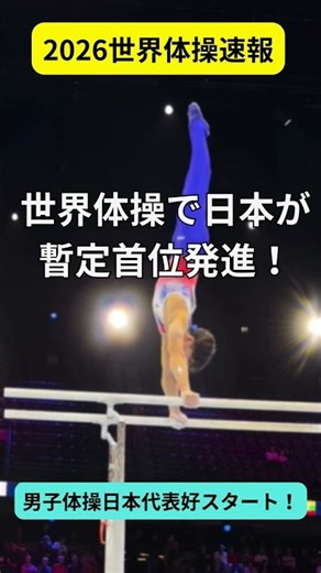 2026世界体操速報「日本暫定首位好スタート！」