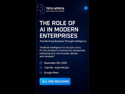 THE ROLE OF AI IN MODERN ENTERPRISES | BONFACE MACHARIA