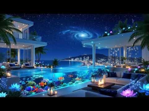 Dreamy Galaxy Night Chillout 🌌 Luxury Ocean Villa & Infinity Pool for Deep Relaxation & Sleep