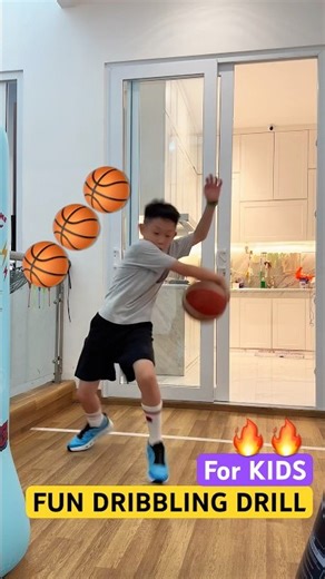 Fun Dribbling Drill for 10 Year Old Kids 🏀🔥 #shorts #hooper #basketballshorts