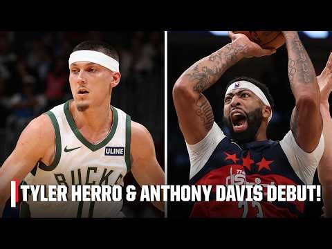 HIGHLIGHTS from AD & Tyler Herro's TEAM DEBUTS for Wizards & Bucks!🔥 | NBA on ESPN
