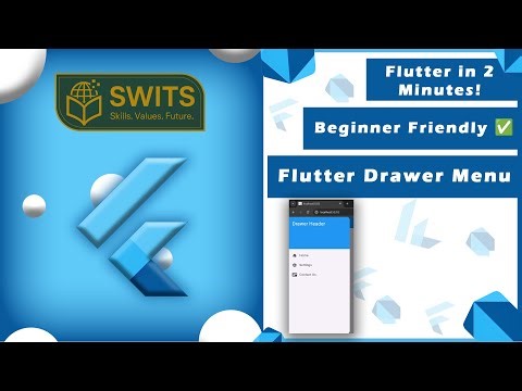 Flutter Drawer Menu with ListTile | 2 Minute Silent Tutorial