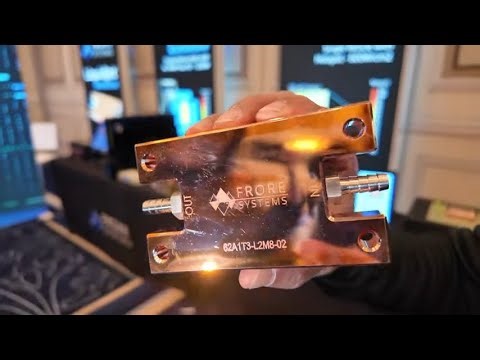 Frore Systems LiquidJet coldplate: 3D jet-channel cooling, 600 W/cm² hotspots, 7.7°C