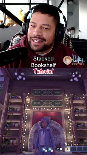 Stacked Bookshelf Turorial! @Palia #palia | Bookshelf