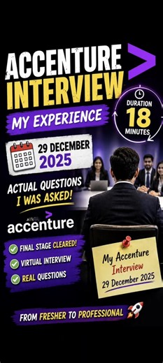 Accenture Interview Questions I Was Asked | 29 Dec 2025 | #accenture #interview #shorts #shortvideo