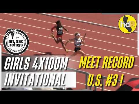 2026 TF - Mt. SAC Relays - Girls 4x100M Relay Invitational - Meet Record & #3 in U.S. !!!