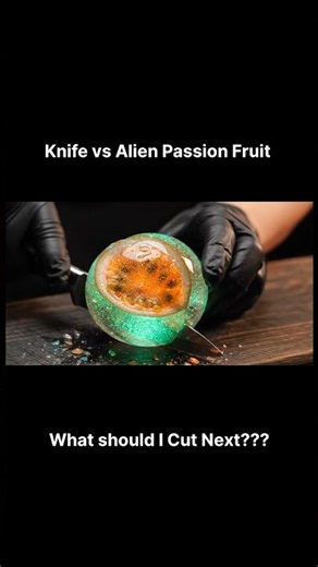 Knife vs Alien Passion Fruit #asmr #satisfying #foryou #diy #knifeskills