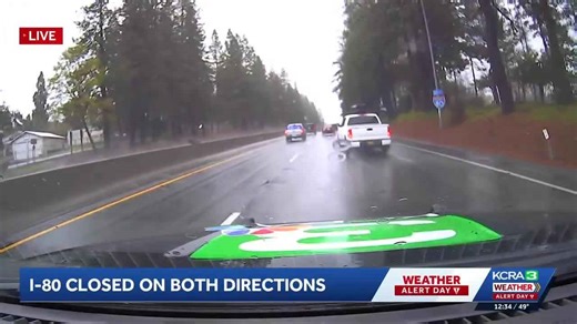 California storm coverage | I-80 reopens after vehicle spinouts, crashes clear | 12:30 p.m. Feb.