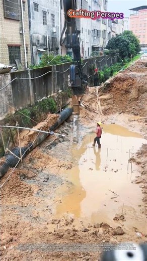 Watch Heavy Concrete Pile Being Hammered Deep into Ground