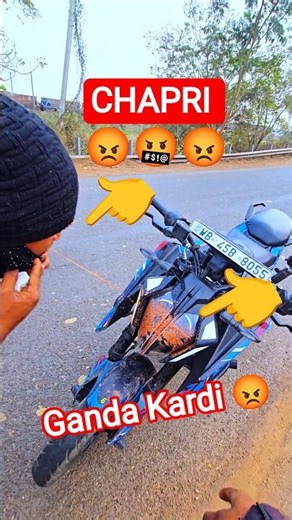 Random Chapri Rider Bike Ganda Kardi 😡😡 Road Rage | Ktm Duke Total Loss 😭😭 #cops #sad #shorts