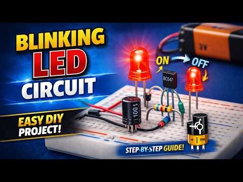 Blinking LED Circuit – Easy DIY Electronics Project for Beginners Step by Step Guide