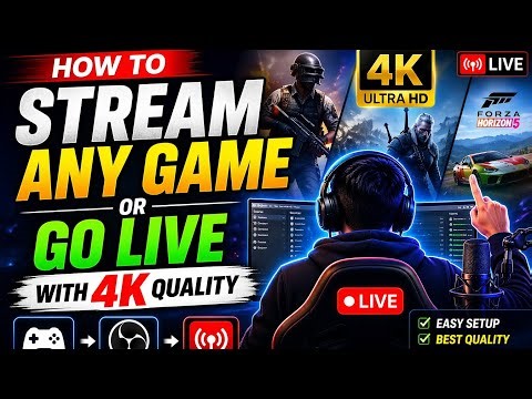 👉 How to Stream ANY Game in 4K 😱 | Go Live Like a Pro (No Lag!)