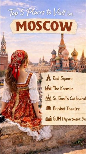 TOP 5 PLACES to visit in MOSCOW 🇷🇺 | Travel Ideas 999 #moscow #москва #russia