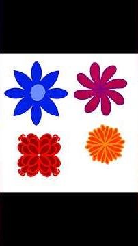 Using rotational symmetry in procreate to create different kinds of flowers ￼