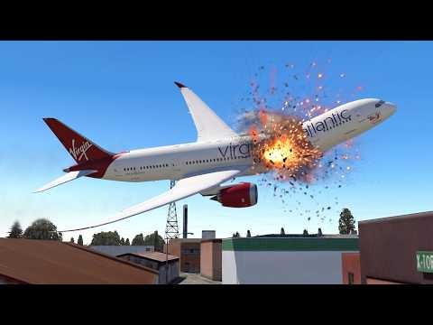 🔴 Boeing 787-800 LANDING GEAR COLLAPSE | Emergency Return & Inspection | X-PLANE 11