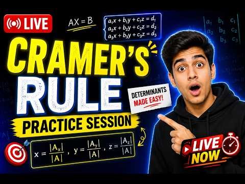 Cramer’s Rule Tricks + Practice 🔥 | Don’t Miss LIVE