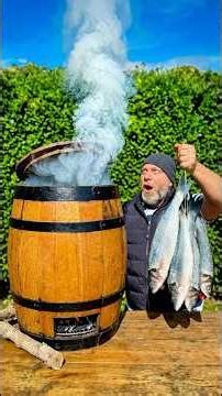Smoked Fish In Barrel | Juicy & Flavorful #food #cooking #fish