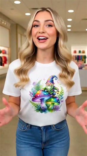 Gnome with Mushrooms 🍄 Cottagecore Forest Magic | Cute Whimsical Tee Design for Nature Lovers 🌿✨