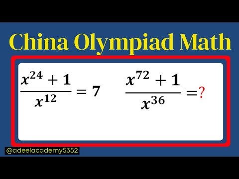 China Olympiad Math | An Interesting Algebra Math Olympiad | Nice Math Problem | Can you solve this?