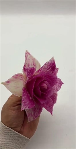 Blooming Bites Food Flower Carving Art# Petals on the Plate Edible Flower Carving#Knife Skills#