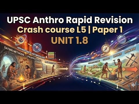 UPSC Anthro Crash course L5 | Paper 1 | UNIT 1.8
