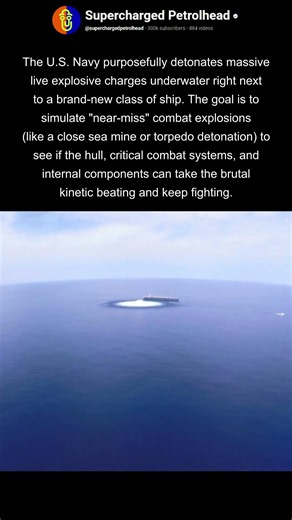 US Navy ship shock trail