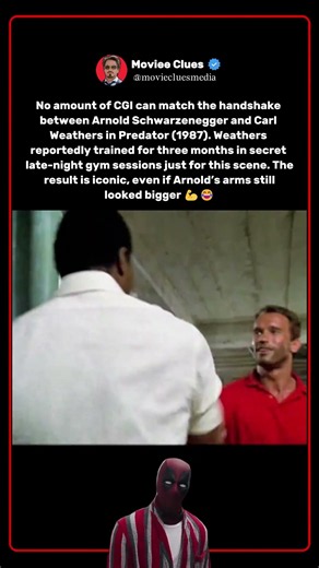 While filming Predator (1987), Carl Weathers trained in secret for one legendary handshake 💪