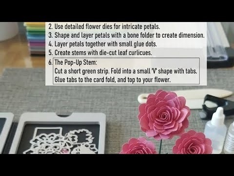 How to Make Pop-Up Flower Stems: Simple Paper Craft Tutorial