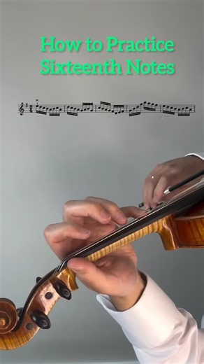 Joy To The Viola on Instagram: "Mastering sixteenth notes is about control. You’ll learn: • How to keep the bow “glued” to the string • Why practicing with a short, sticky bow instantly fixes scratchiness • The step-by-step tempo progression (80 → 100 → 140) • How to divide the passage into micro-groups so your left hand becomes automatic • The real secret behind clean fast playing: control before speed If you want solid technique, clean sound, and the ability to play fast without losing control