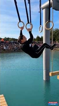 Extreme Water Obstacle Course Challenges😱 #shorts #viral #waterobstacle #obstaclecourse #challenge