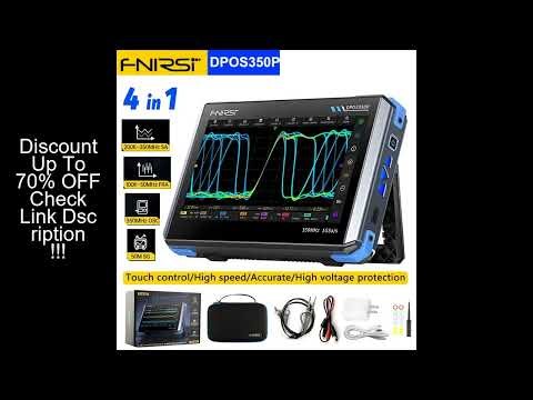 FNIRSI DPOS350P 4in1 Tablet Oscilloscope 2 Channel 350MHz Signal Generator 50MHz, Spectrum Analyzer,