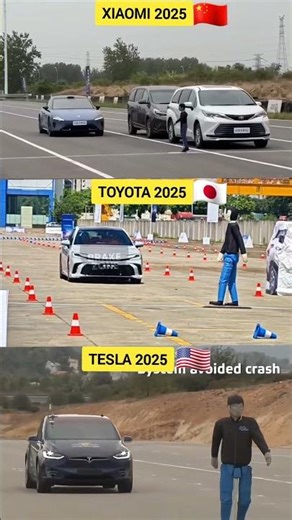 AEB Shock Test: Tesla vs Toyota vs Xiaomi 2025