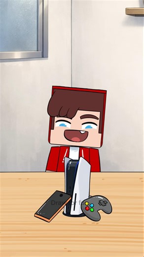 jj study or playing games #minecraft #shorts