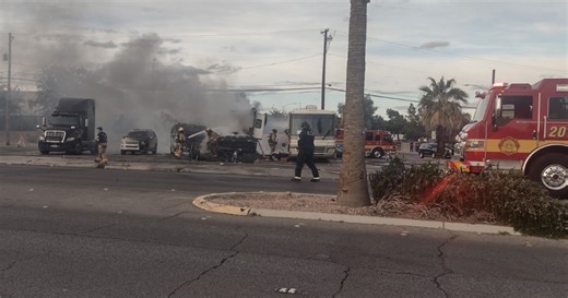 Propane tank explosion injures three people near downtown Las Vegas